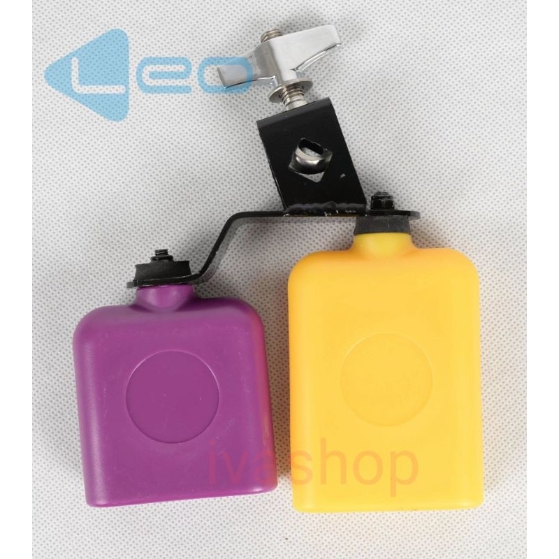 Double block perkusi cowbell plastik perkusi
