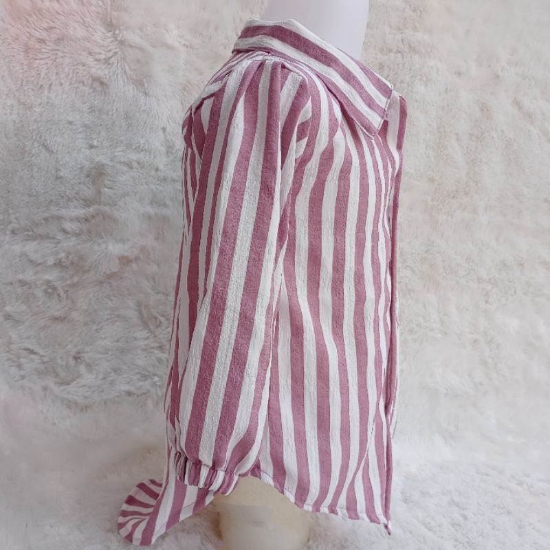 SETELAN SALUR Set Stripped Crinkle Airflow Setcel Anak Perempuan 2 sampai 10 Tahun