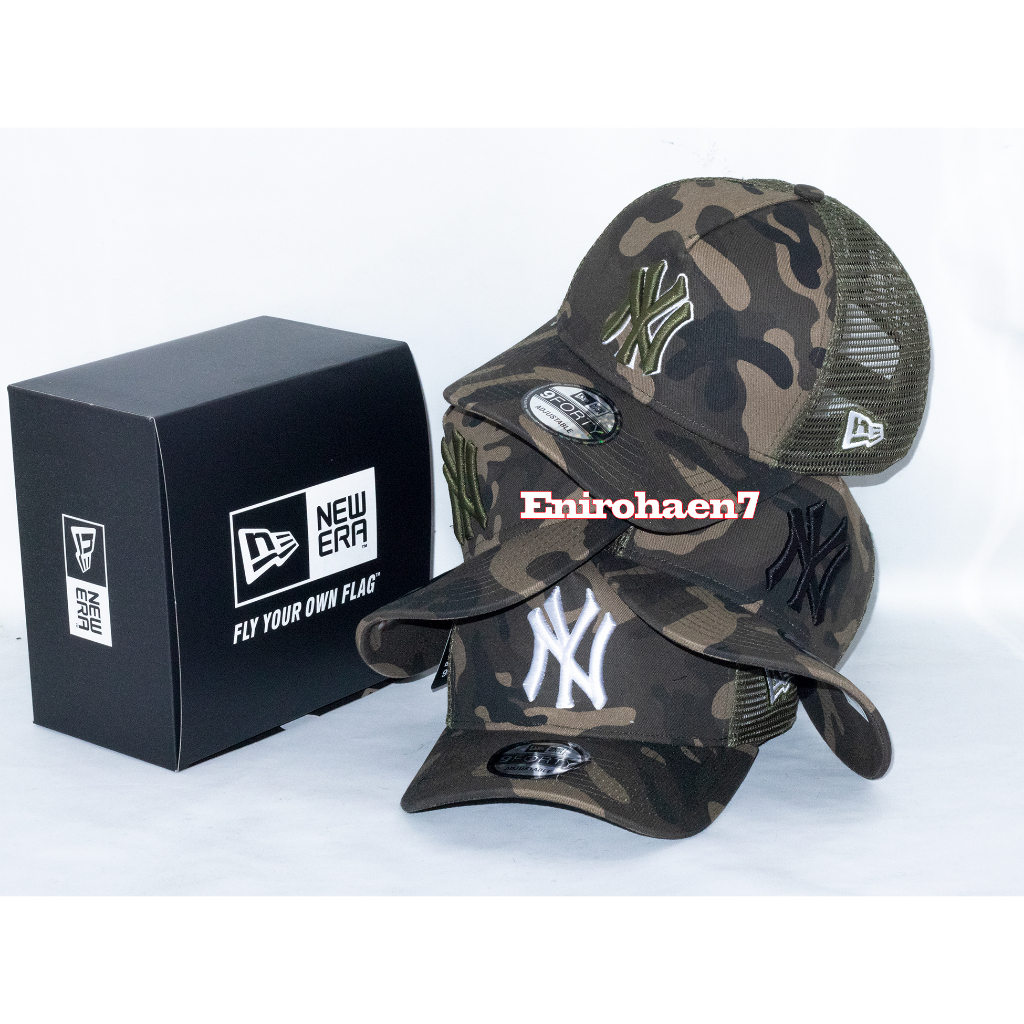 Topi NY katun Unisex Topi pria wanita NEW YORK NY loreng,ARMY