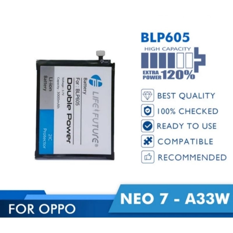 BATERAI OPPO A37 BLP605_BATRE DOUBLE POWER/IC_BATRE HP_BATRE OPPO