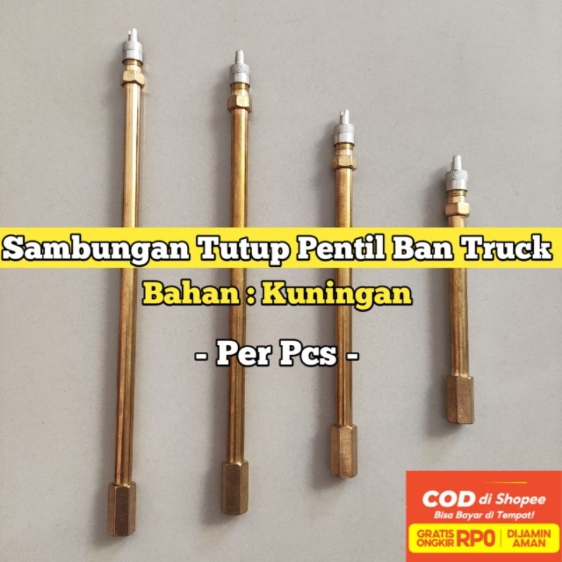 Sambungan Pentil Ban Mobil Truk Kuningan Per Pcs