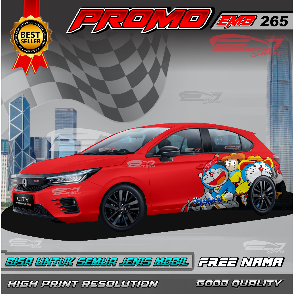 DECAL MOBIL CALYA, CONVERO, LIVINA-CUSTOM STIKER MOBIL SUV FREE CUSTOM NAMA-EMB265