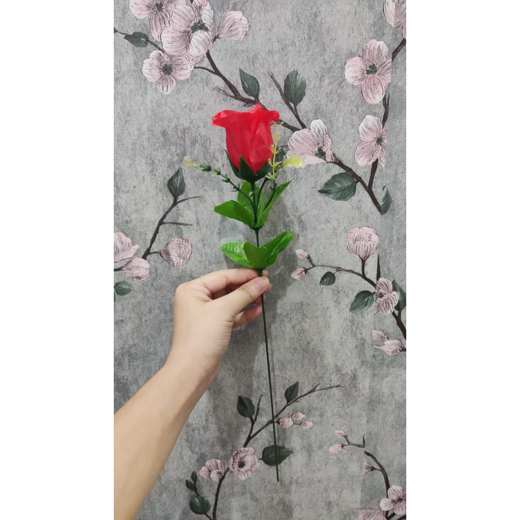 [ 1 Tangkai ] Mawar Plastik per tangkai