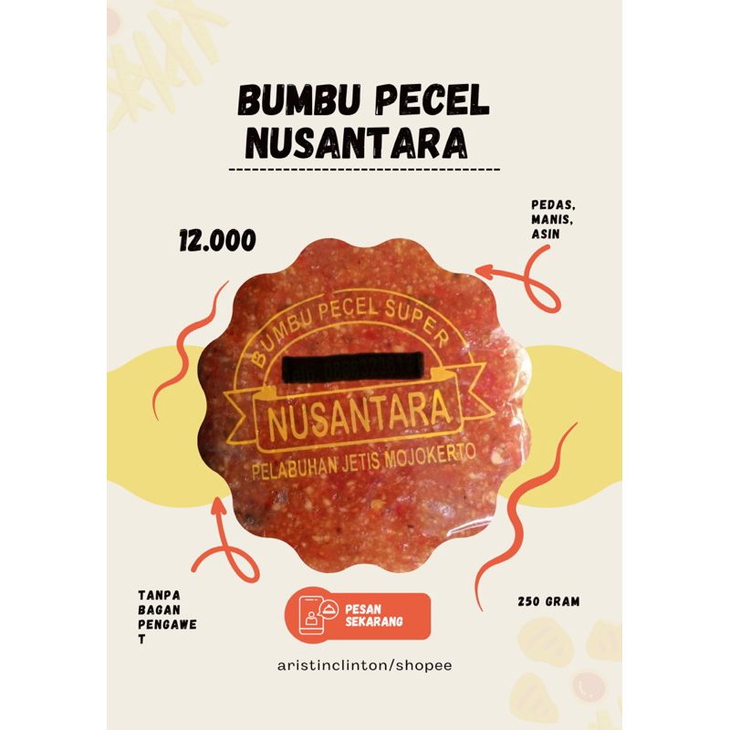 

Sambel Bumbu Pecel Nusantara Khas Jetis - Mojokerto