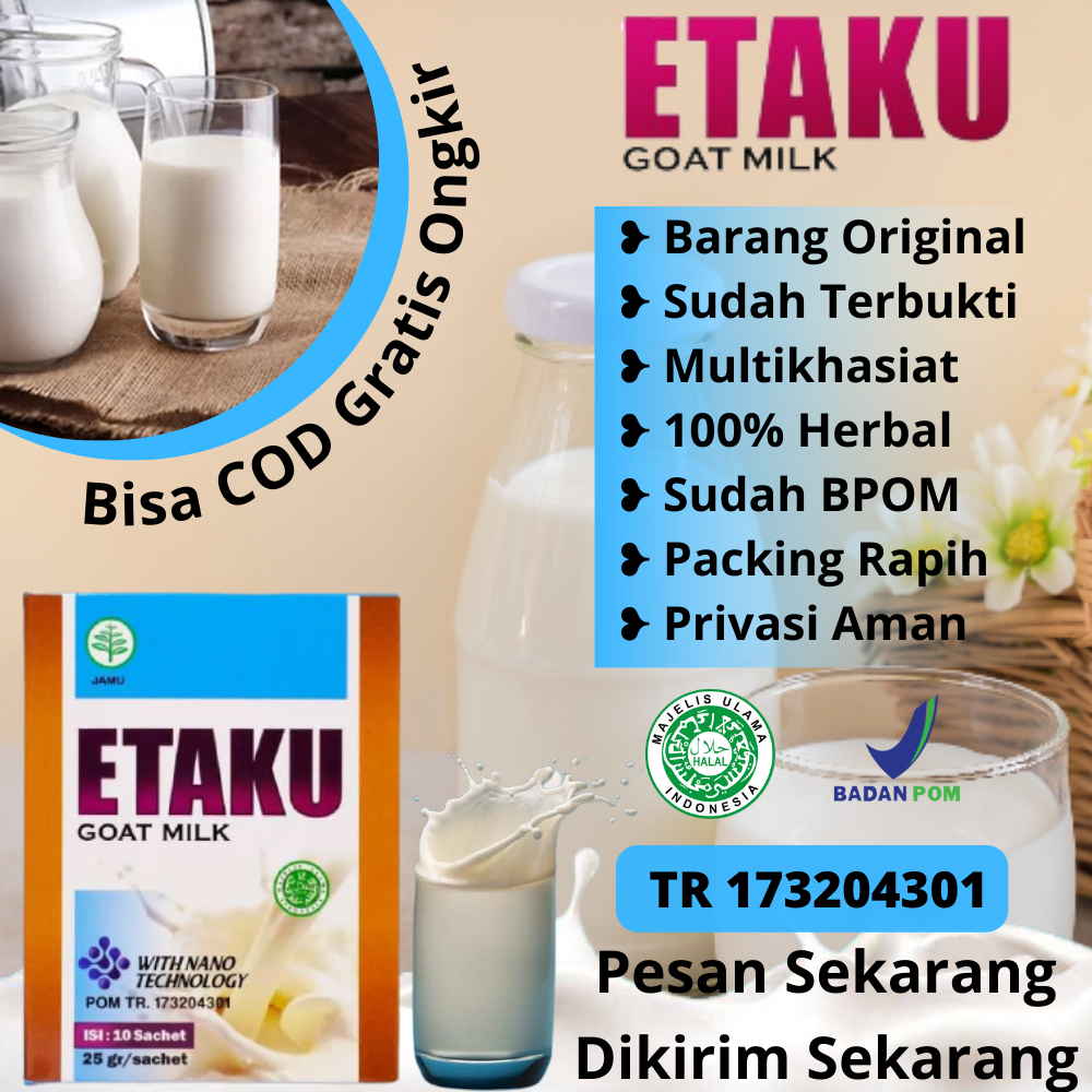 

Susu Kambing Etawa Bubuk, Susu Etawa Herbal With Nano Technology - Walatra Etaku Goat Milk 100% Original