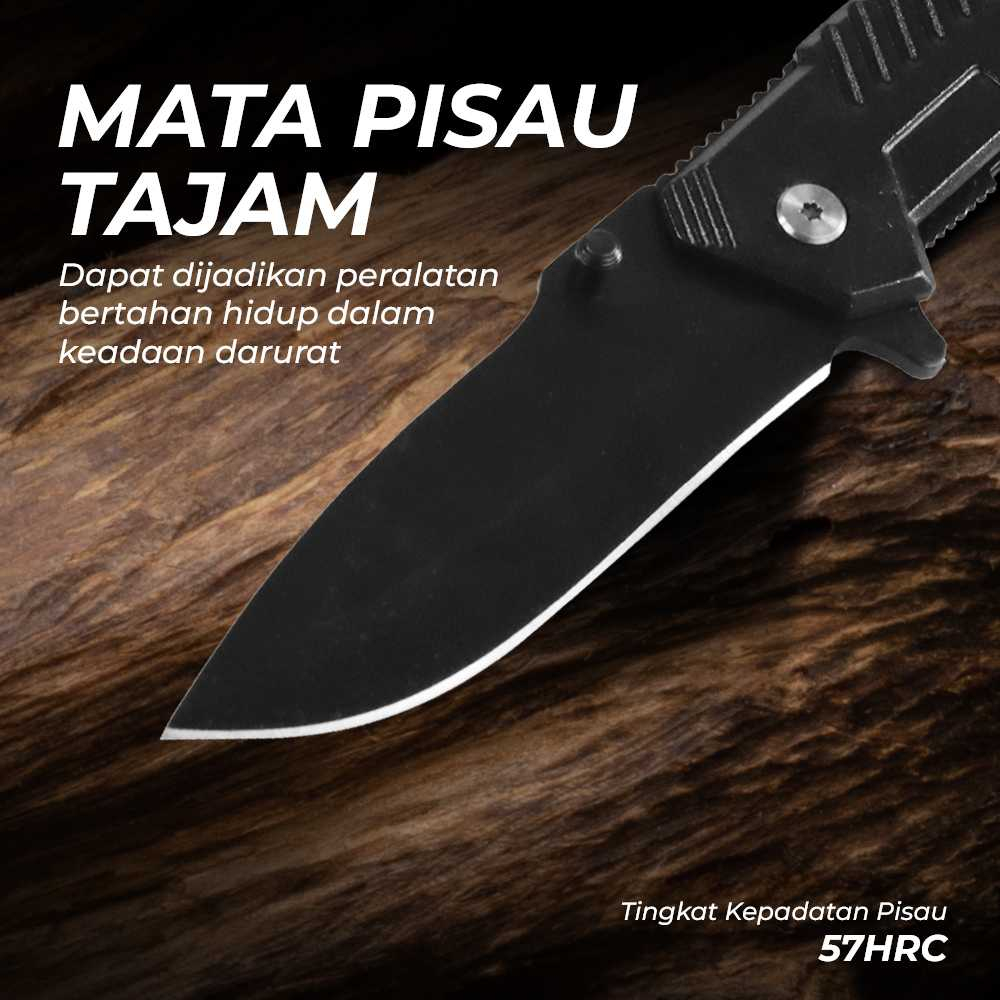 PISAU LIPAT PEGASI | PISAU TACTICAL FOLDING KNIFE SURVIVAL EDC - SR-ZDD1N | PISAU CAMPING PISAU DAPU