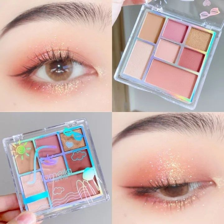 Eyeshadow Lameila 7 Warna Highlighter Sakura City Pallete Tahan Lama