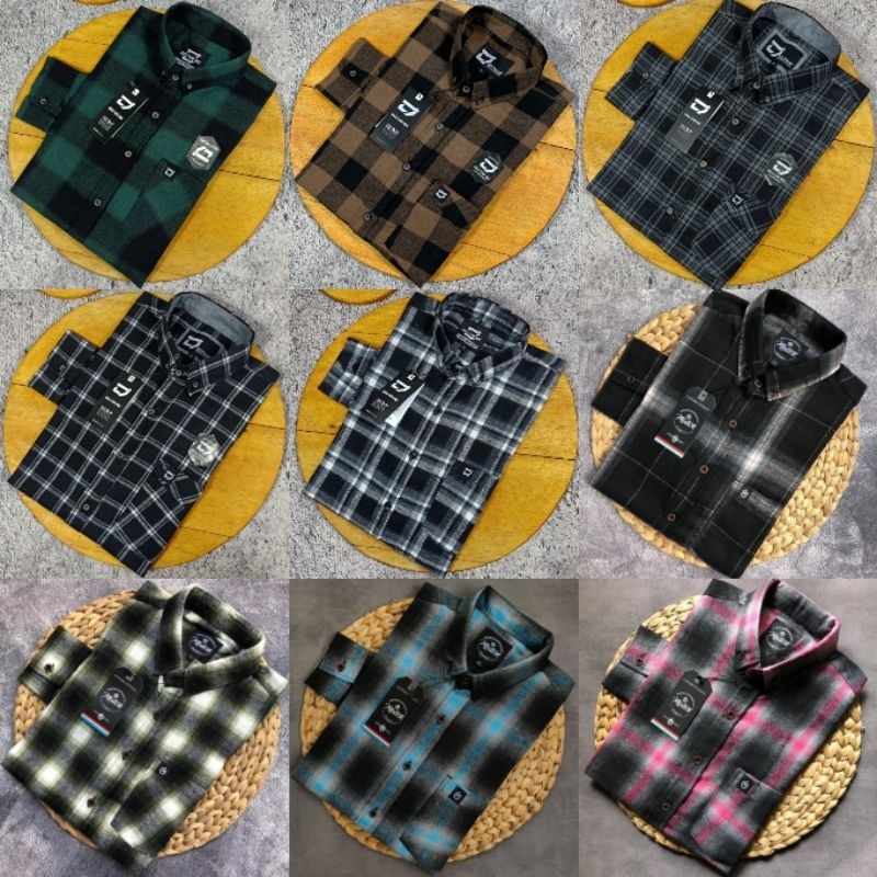 HEM KEMEJA FLANEL LENGAN PANJANG DELTON.INC AIF MATICK ONFOUNFER KOTAK