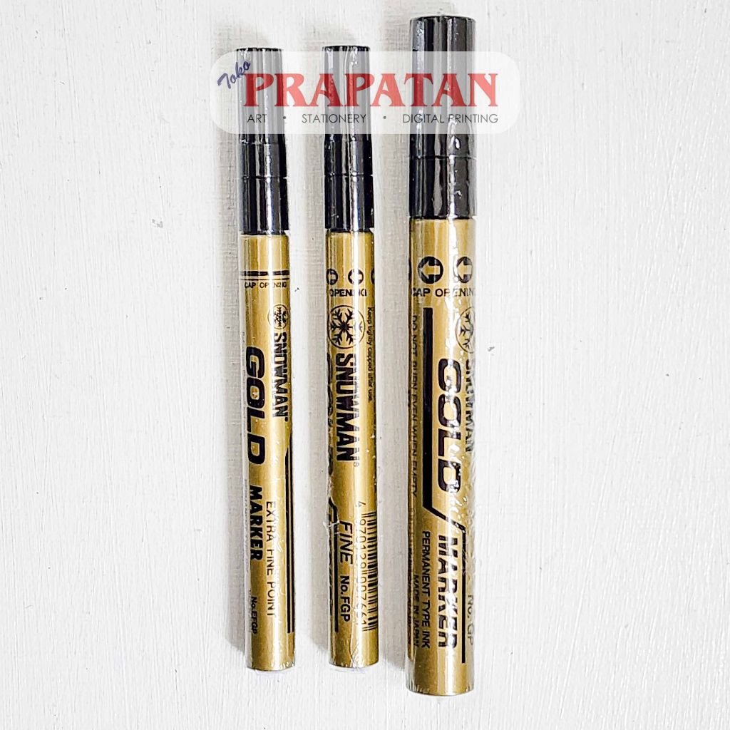 

Snowman Gold Permanent Marker GP | Spidol Emas