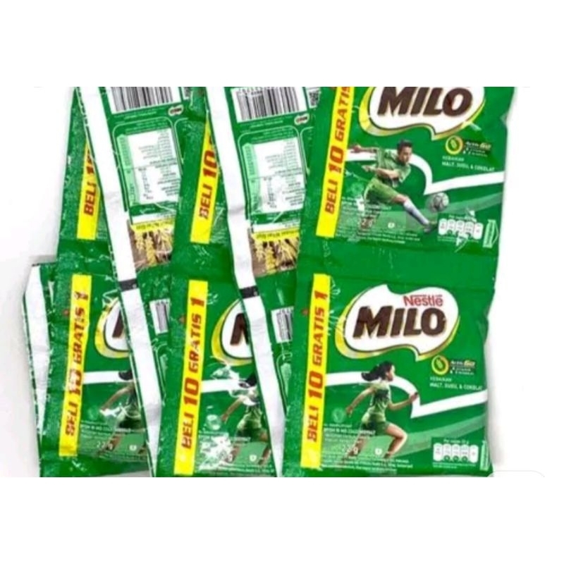 

SUSU MILO Renceng isi ( 10 sachet free 1 sachet x 22 gr )