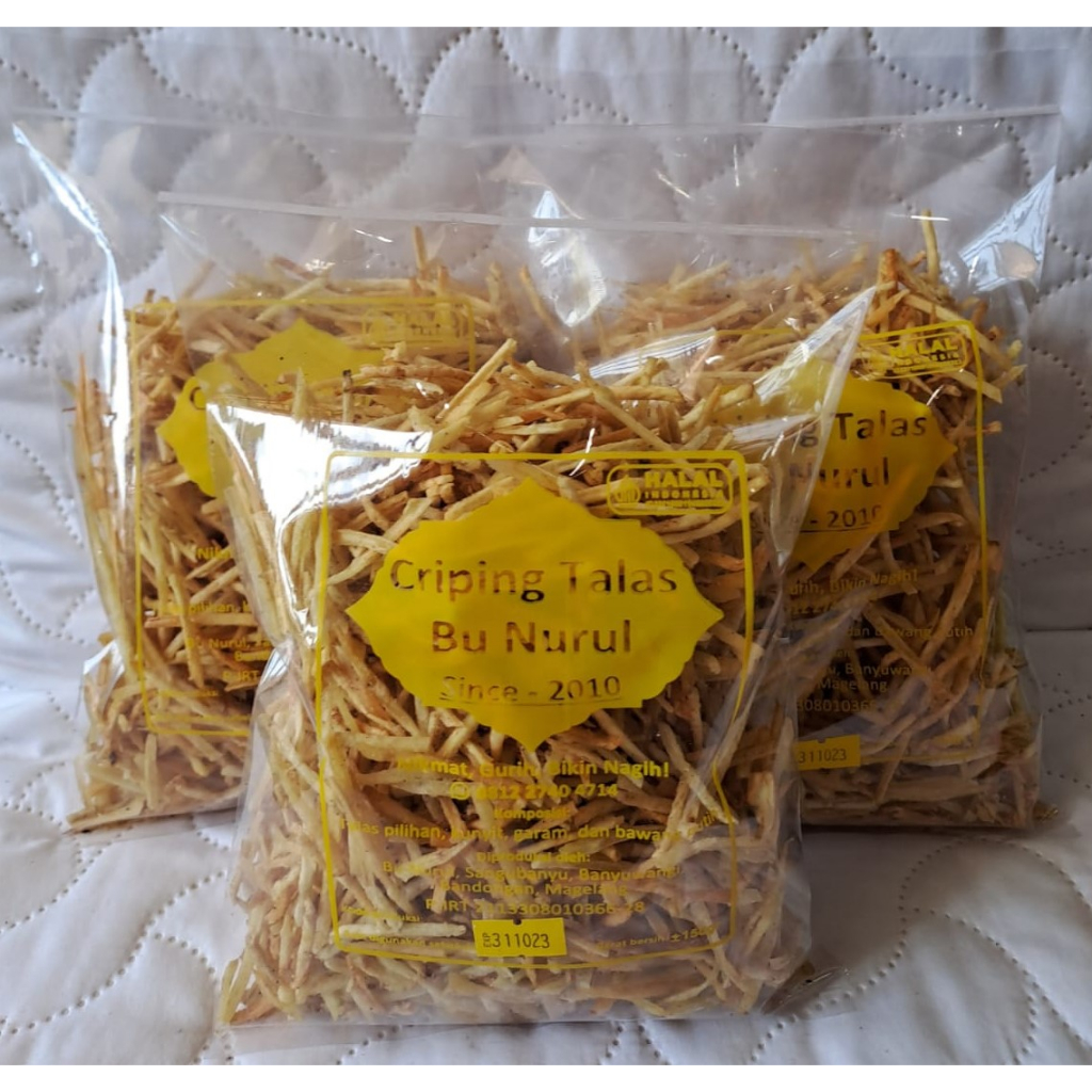 

Stik talas 250 gr Cemilan kripik gurih Bu Nurul