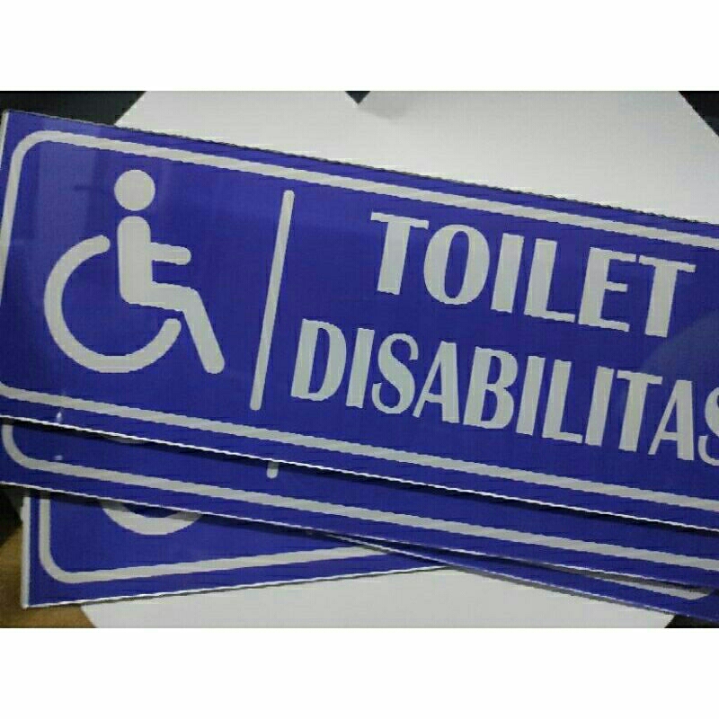 Akrilik toilet disabilitas / stiker toilet difable