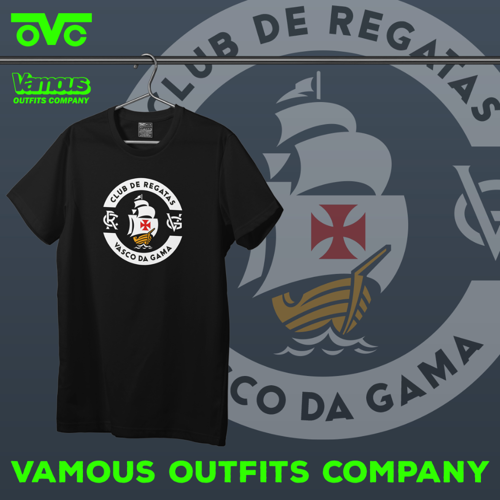 Kaos Klub Sepakbola Supporter VASCO DA GAMA Liga Brazil, T-Shirt Printing