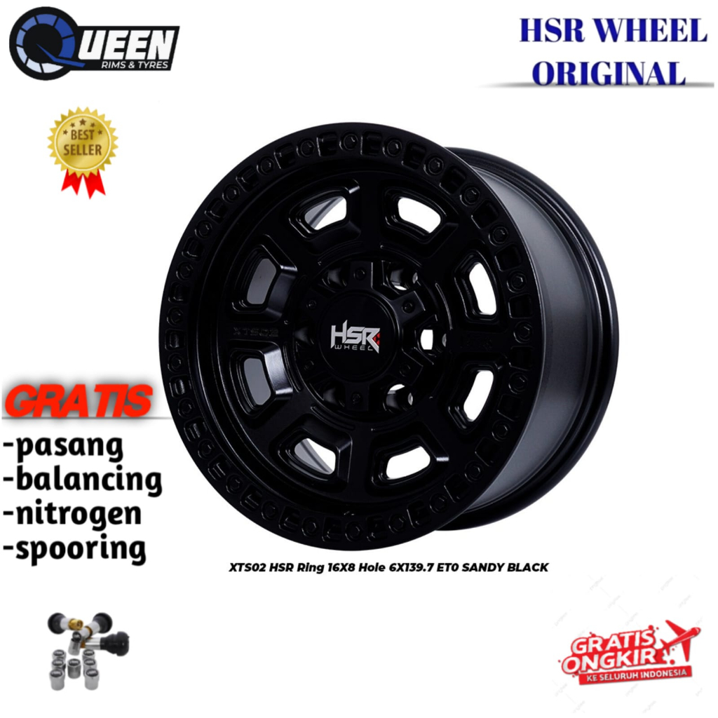 Velg Mobil Semi Offroad R16 merk HSR Wheel