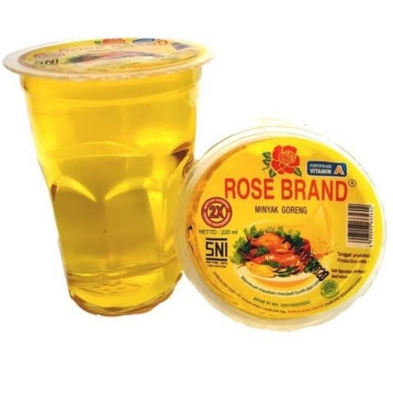 

MINYAK GORENG Rose Brand Jernih Cup/Gelas 220 Ml