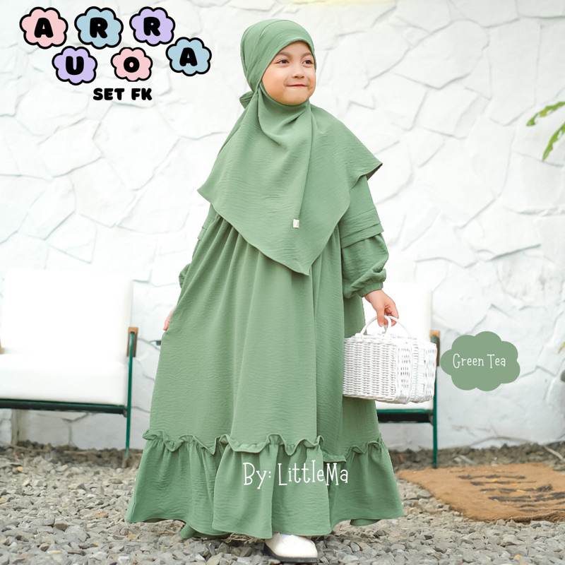 LIMITED ATHALLAH OFFICIAL - GAMIS SYAR'I ANAK PEREMPUAN / SET GAMIS ANAK AURORA M L XL XXL / GAMIS