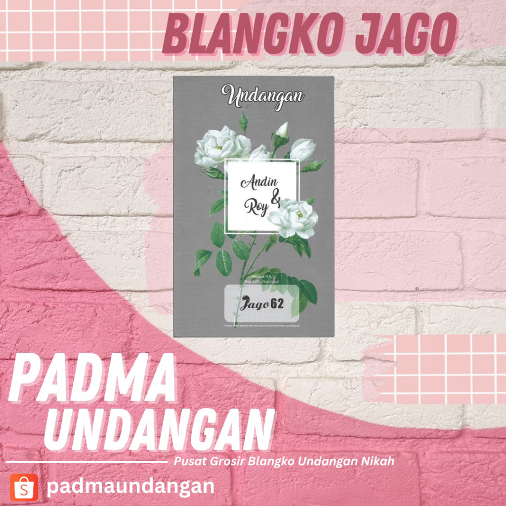 Blangko Undangan Jago 62 | Pusat Grosir Blangko | Padma Undangan