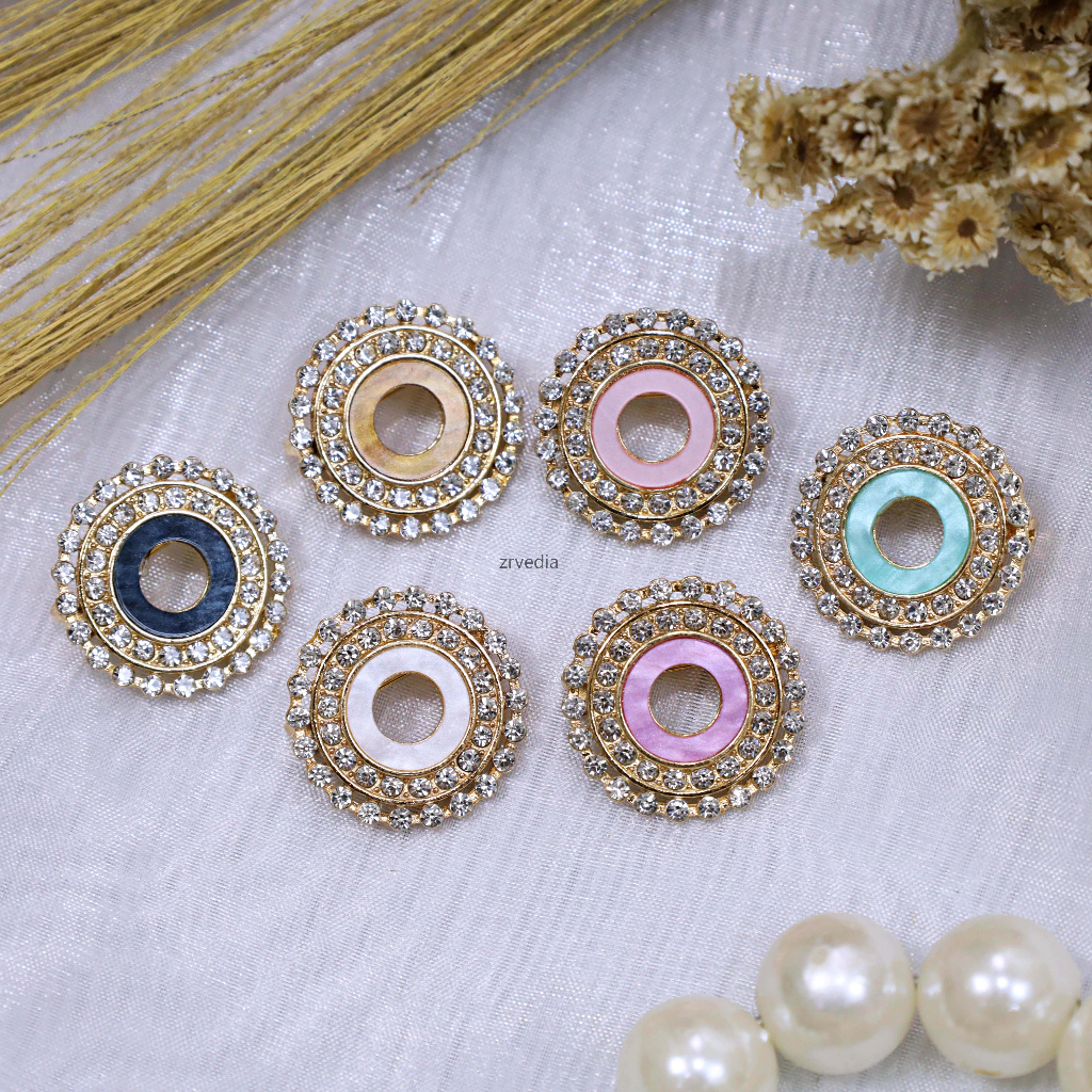 (SATUAN) Bros Hijab Korea / Peniti Dagu Mutiara Pita Branded Jilbab Bros Kualitas Import Pin Aksesor