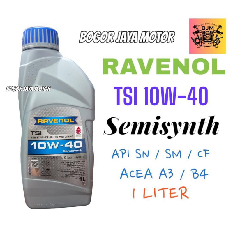 OLI RAVENOL TSI 10W-40 SEMISYNTH 1 LITER made in Germany OLI RAVENOL MURAH OLI MOTOR MATIC MURAH OLI