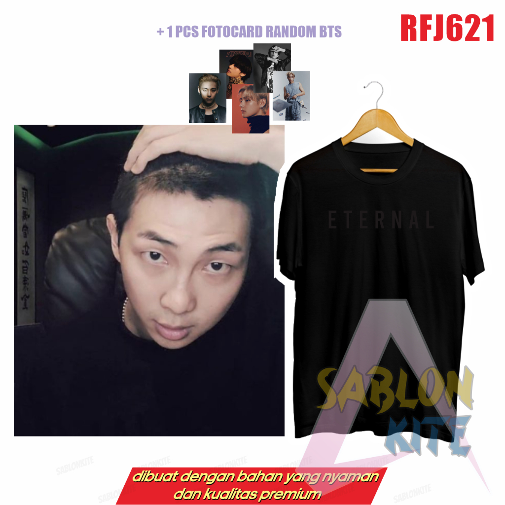 RFJ621 Kaos Kpop Kim namjoon Rm ternal + fotocard
