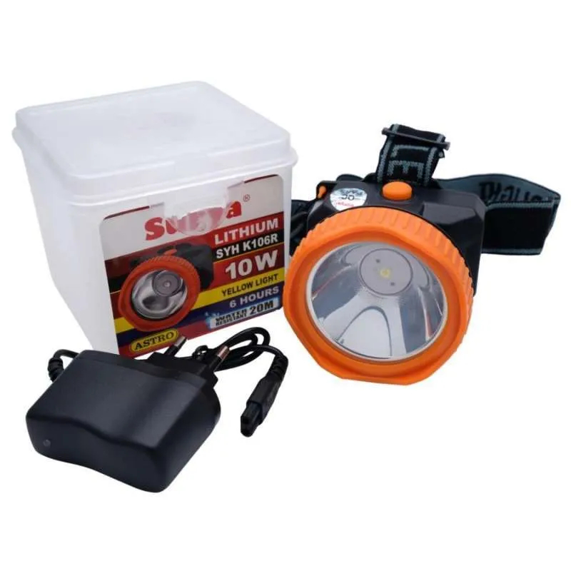 Surya Senter Kepala Selam SYH K106R / SYH-K106R / SYH 106R LED Super Terang Lithium LAMPU KUNING 10 