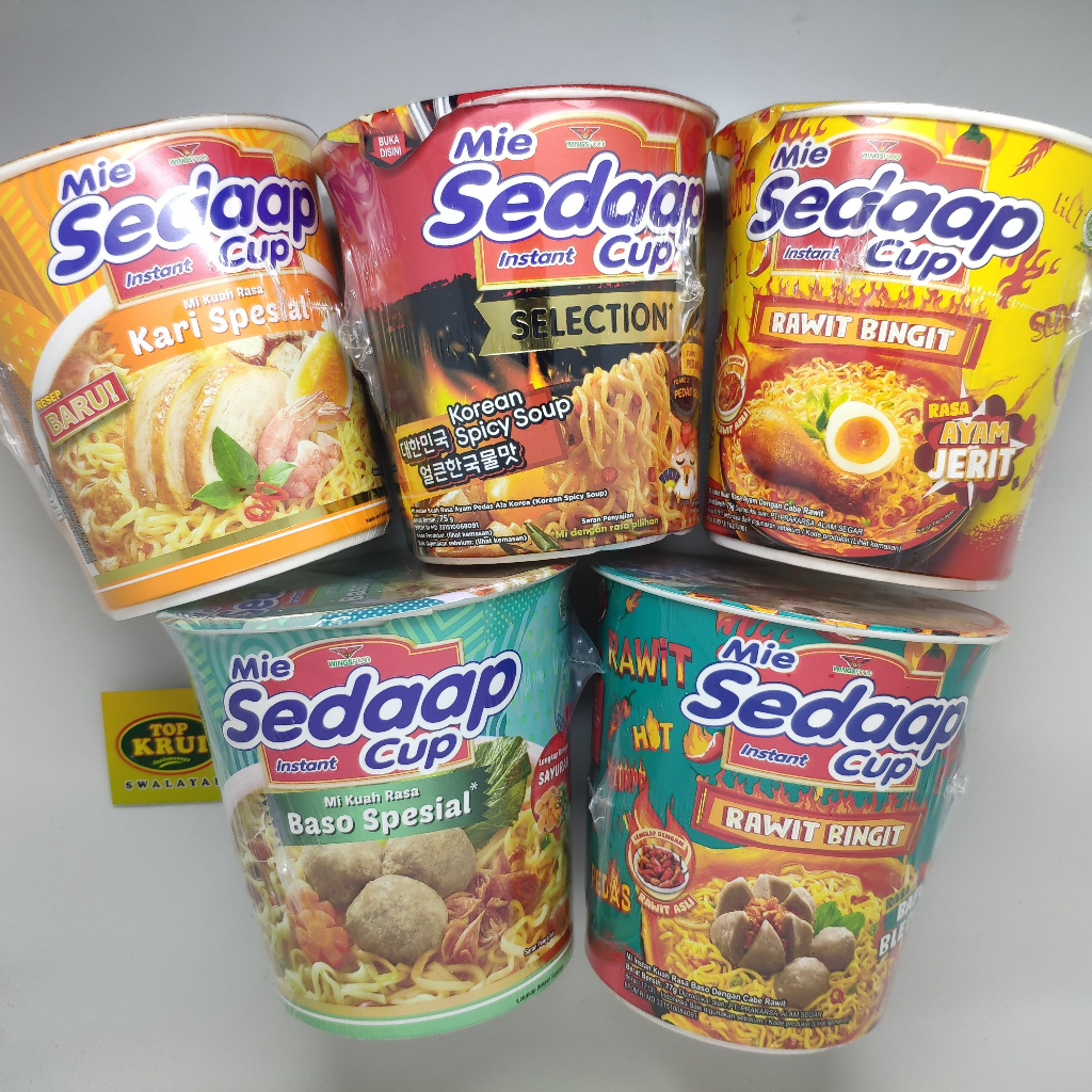 

MIE SEDAP CUP ALL VARIAN MI SEDAP CUP SEMUA RASA