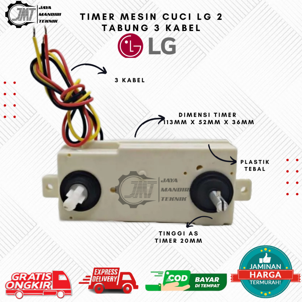 TIMER MESIN CUCI LG 2 TABUNG | TIMER MESIN CUCI LG | TIMER DOUBLE 3 KABEL | TIMER WASH DOUBLE 3KABEL