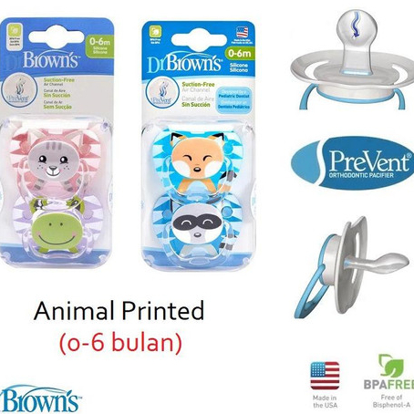 Moms Syafa Dr Brown Browns Prevent Pacifier Empeng Bayi / Empeng Bayi Dr Browns