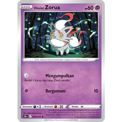 POKEMON TCG INDONESIA HISUIAN ZORUA S10A 029/071