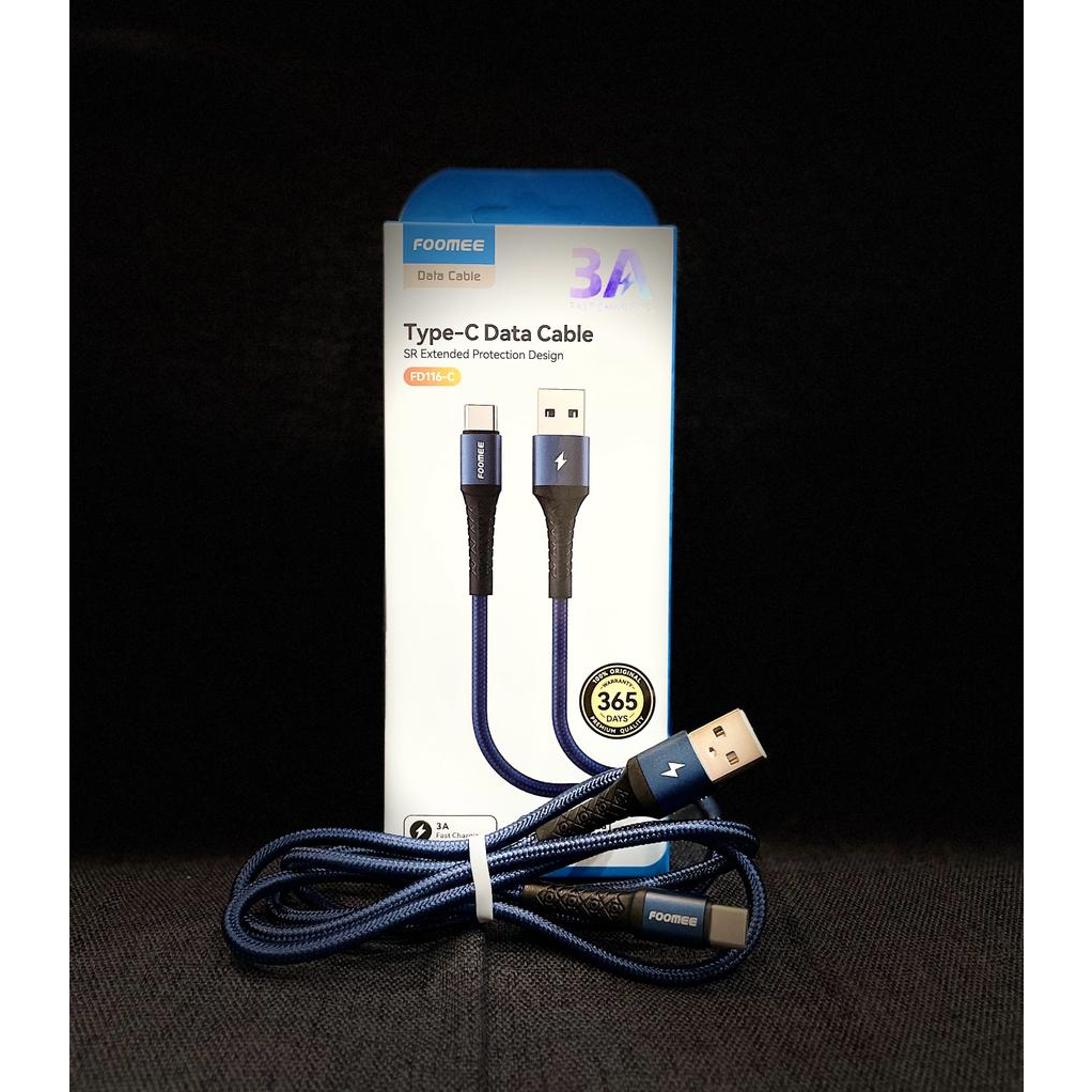 Foomee kabel data FD116-M micro / FD116-C Type-C data cable 3A fast charging