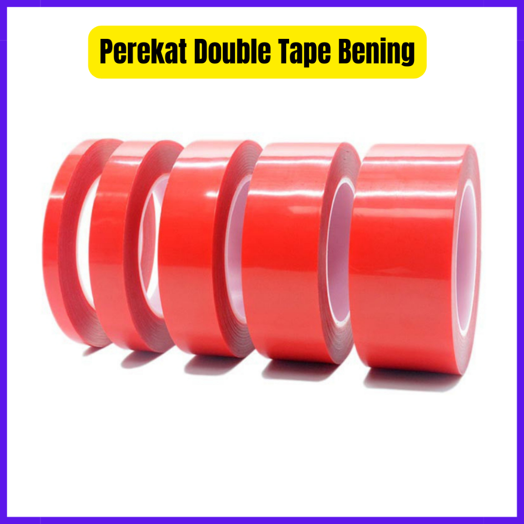 

Isolasi Dobel Tip Perekat Double Tape Acrylic Adhesive Perekat Double Tape Acrylic Adhesive Transparent No Trace Sticker 3 meter x 5/10/15/20/30/40/50 mm