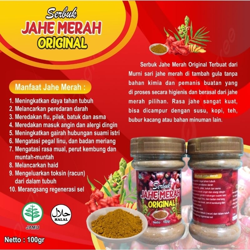 

Jahe merah original