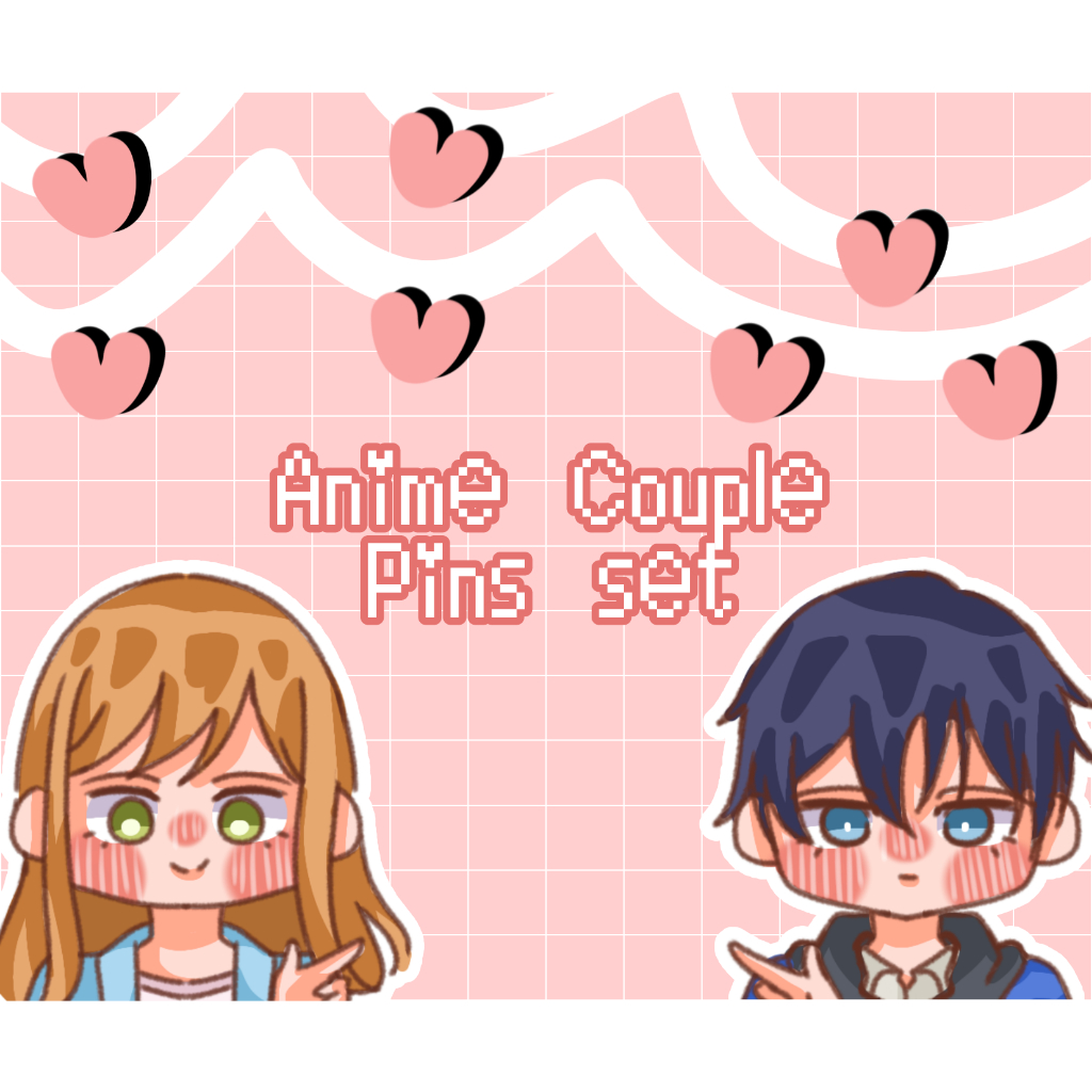 (Chocofish) Anime Couple Pins Ser(Wotakoi, Ao Haru Ride, Yamada-kun lv999)