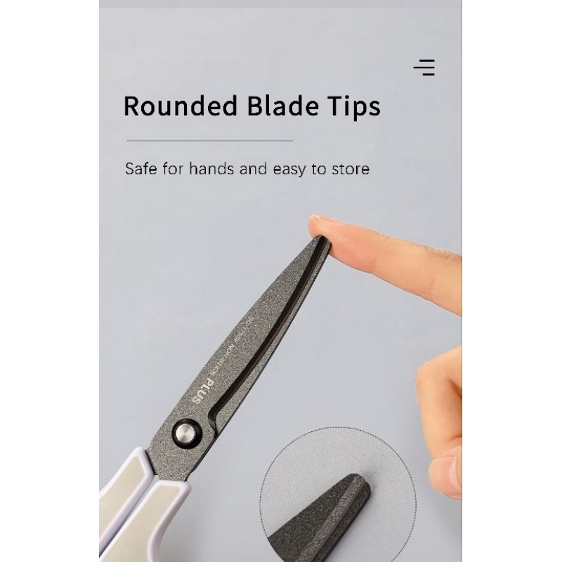 

mg Plus curved fluorine non sticky scissor gunting anti lengket