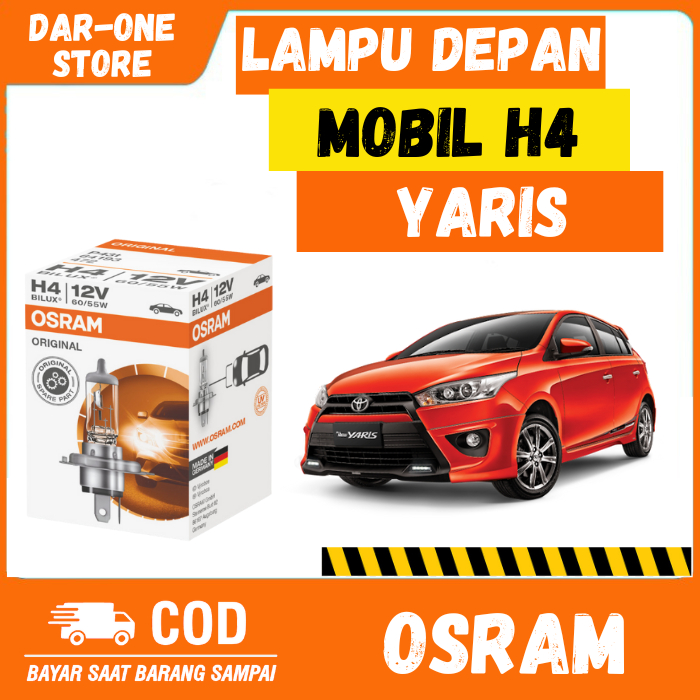 LAMPU DEPAN MOBIL H4 TOYOTA YARIS ORIGINAL OSRAM