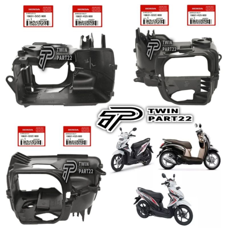 Shroud In Ex Tutup Mesin Atas Bawah Honda Scoopy Fi Beat Fi Vario 110 Fi Remot 2012 2013 2014 2015 2