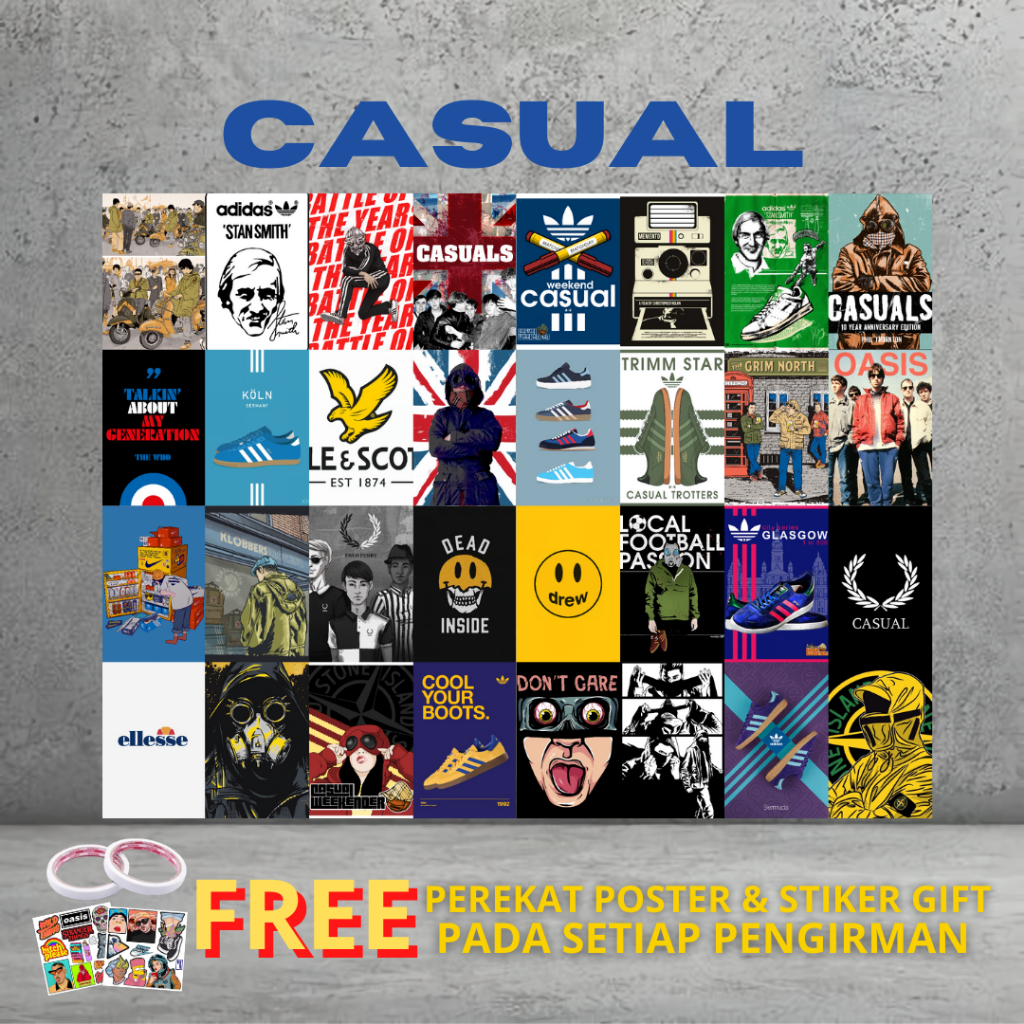 Poster Dinding Casual Football isi 48