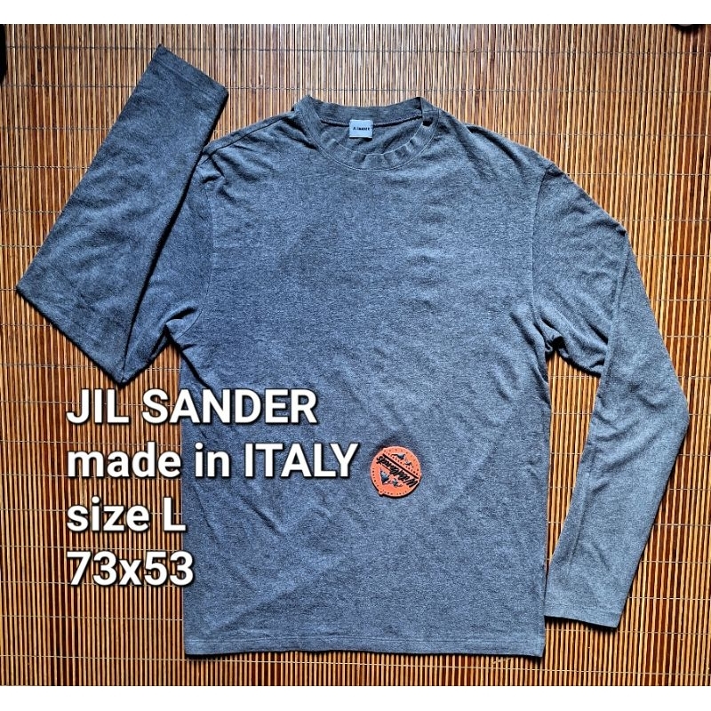 Baju Kaos JIL SANDER made in Italy Tshirt Oblong Polos Lengan Panjang