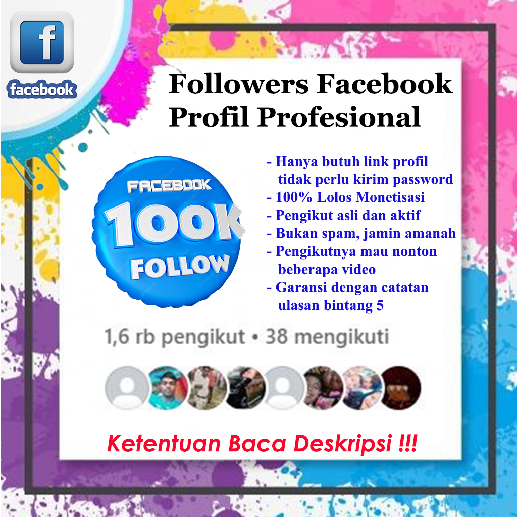 Followers Facebook Profesional - Pengikut FB profil profesional auto monetize - syarat monetisasi fa