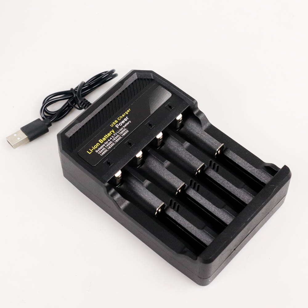 Taffware - Charger Baterai 18650 - 4 Slot Isi Ulang - USB Plug - Batre Cas Vape