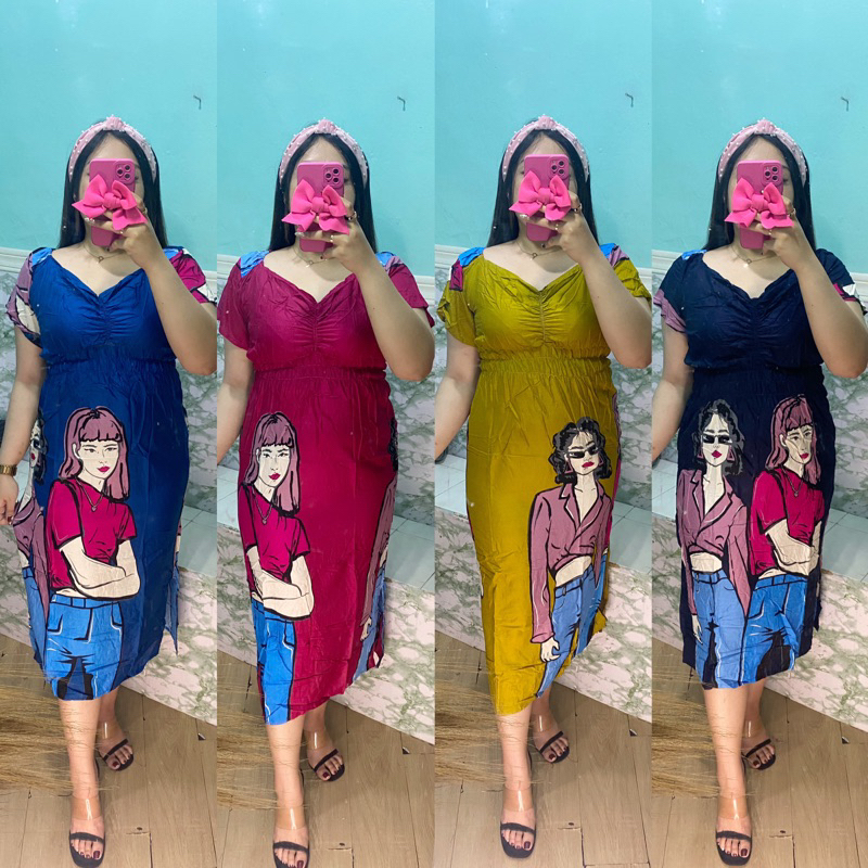 DASTER ZARA PANJANG //DASTER BUSUI//DASTER KERUT DADA/daster keruT bahan rayon bali