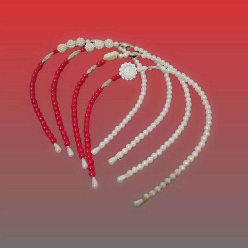 Bando Korea Mutiara Pearl merah putih warna warni kemerdekaan indonesia Headband Korean Hairband spe