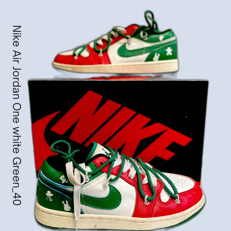 Air Jordan One Low white Green Red_40