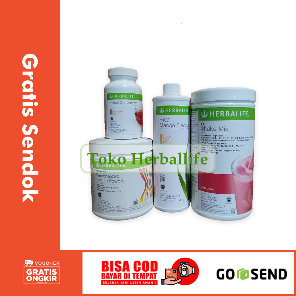 Herbalife-Herbalife Paket Diet-4 Produk Herbalife-herballife shake-Herbalife Aloevera-Herbalife Prot