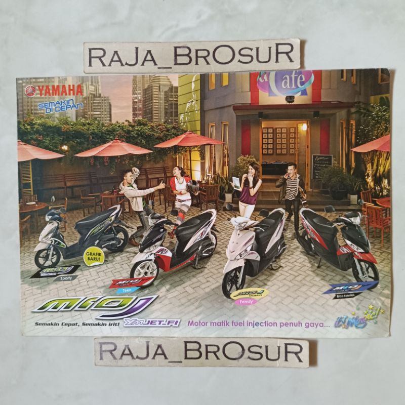 Poster brosur katalog leaflet Yamaha Mio J Teen Teenage/Mio J Family/Mio J Black Series/Mio J Sporty