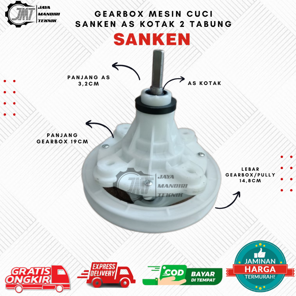 Gearbox mesin cuci Sanken girbok sanken gear box sanken 2 tabung