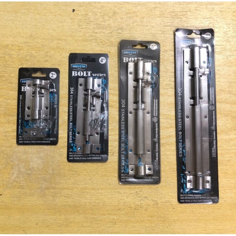 barrel bolt arnetta 2" 4" 6" 8"/ selot arnetta/ selot pintu stainless/ slot grendel pintu/ grendel k