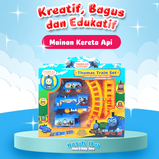 Mainan Kereta Api Train Play set Thoomas Electric Track Kereta Api MAINAN ANAK REL KERETA API ELEKTR