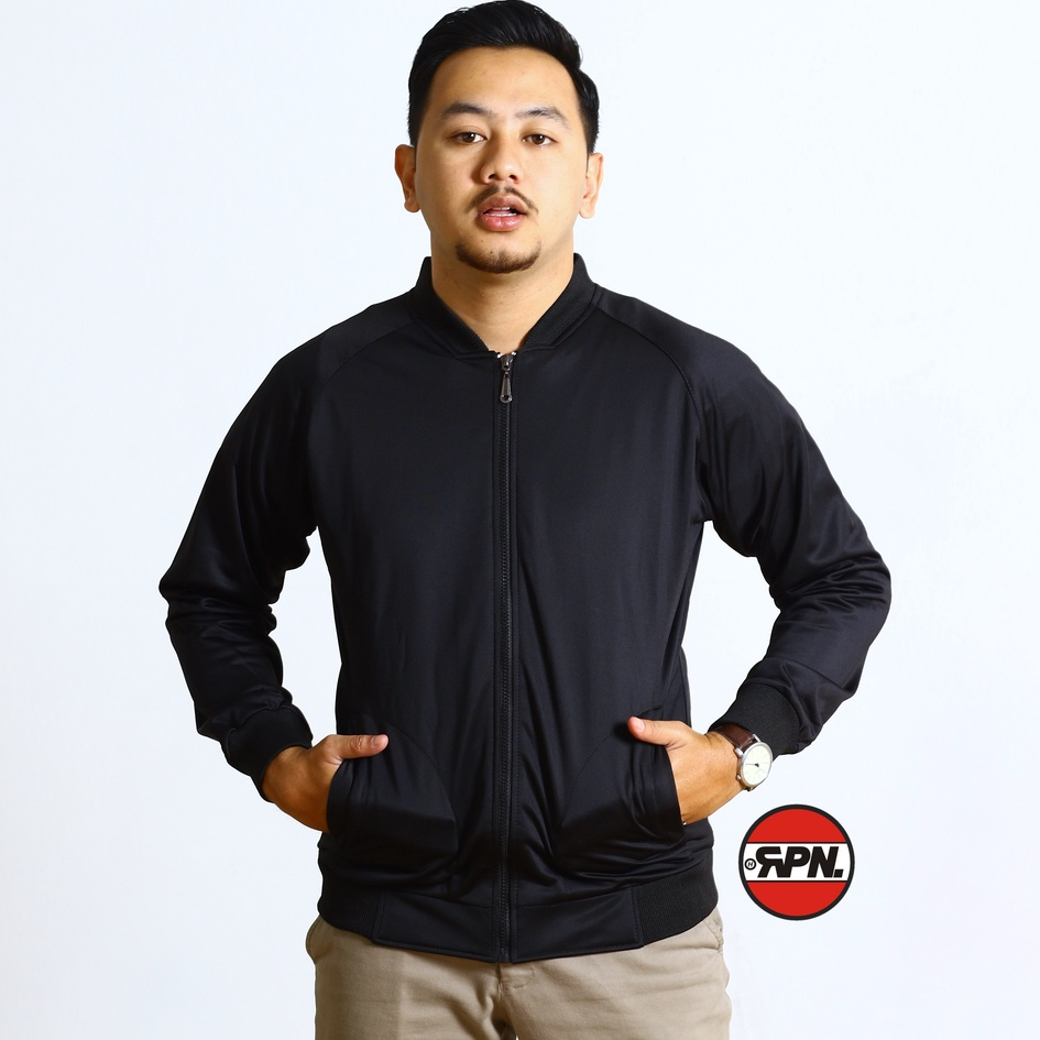 jaket varsity bomber semi formal bahan tidak panas unisex