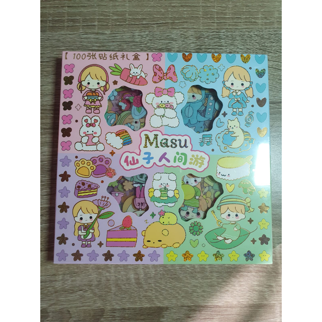 

Stiker Viral Rainbow Masu Teatime Mixue Momo Octo Bts Bt21 NONO Isi 100
